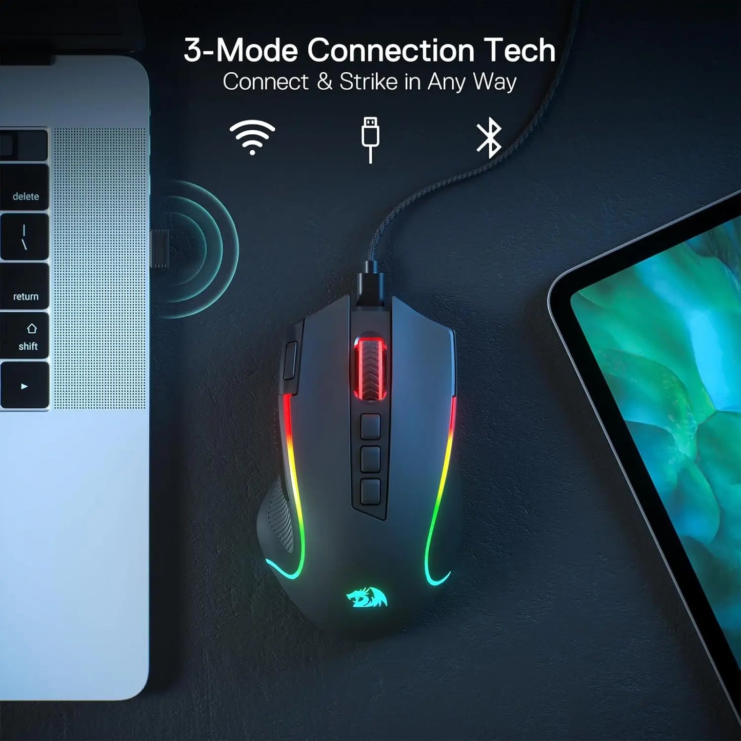 2.4RGB Gaming Mouse with Customizable DPI and RGB Lighting