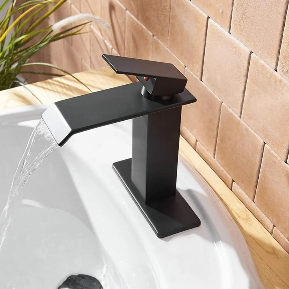 304 Stainless Steel Waterfall Wash Basin Sink Faucet