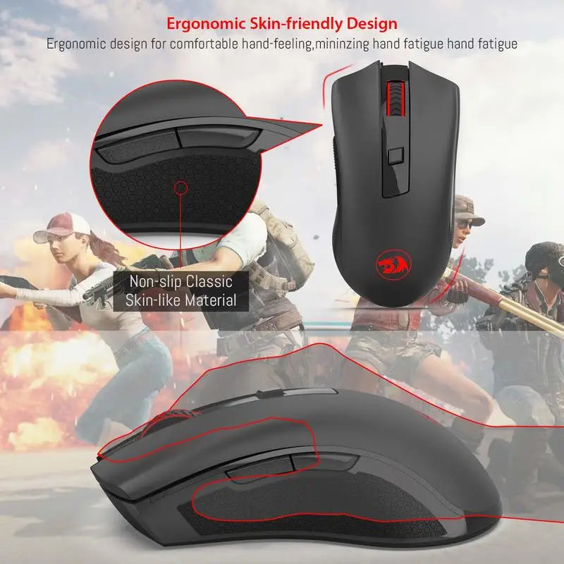 Wireless Mouse with USB Receiver for Gaming and Office Use