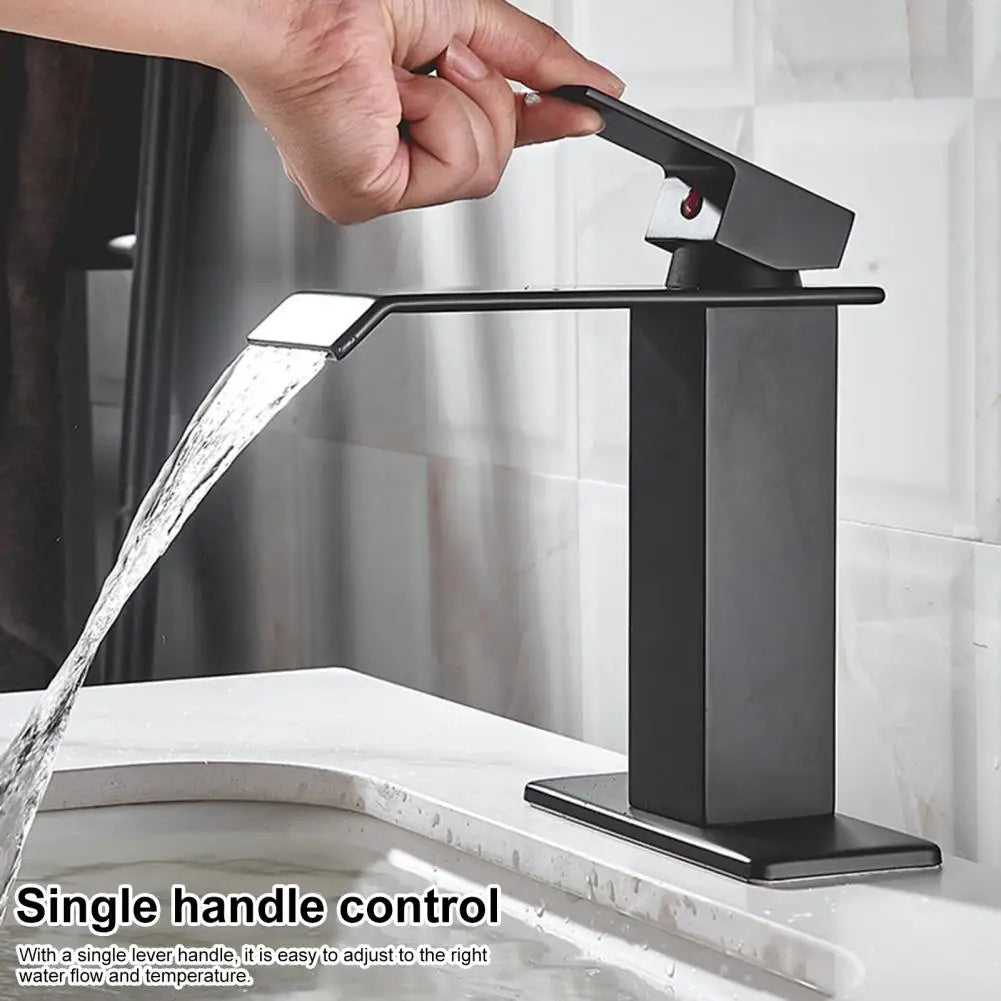 304 Stainless Steel Waterfall Wash Basin Sink Faucet
