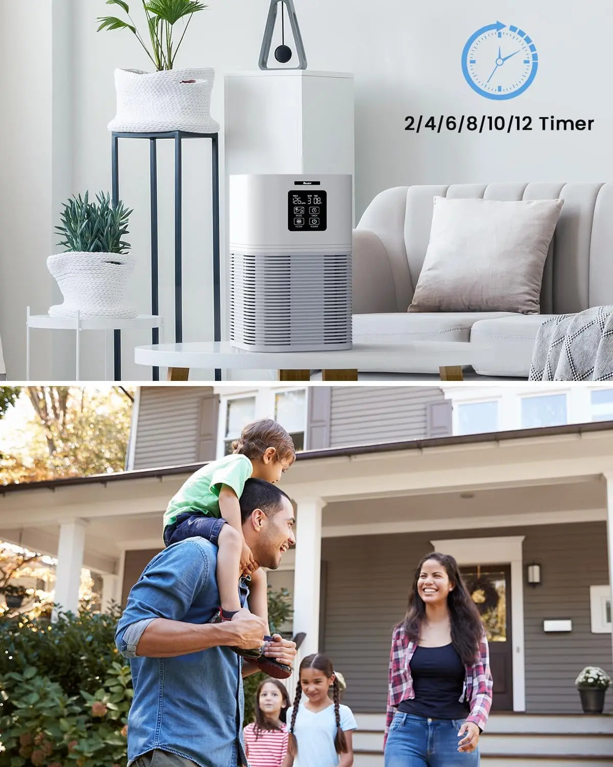 2 In 1 Air Purifier With Aromatherapy And Smart Features