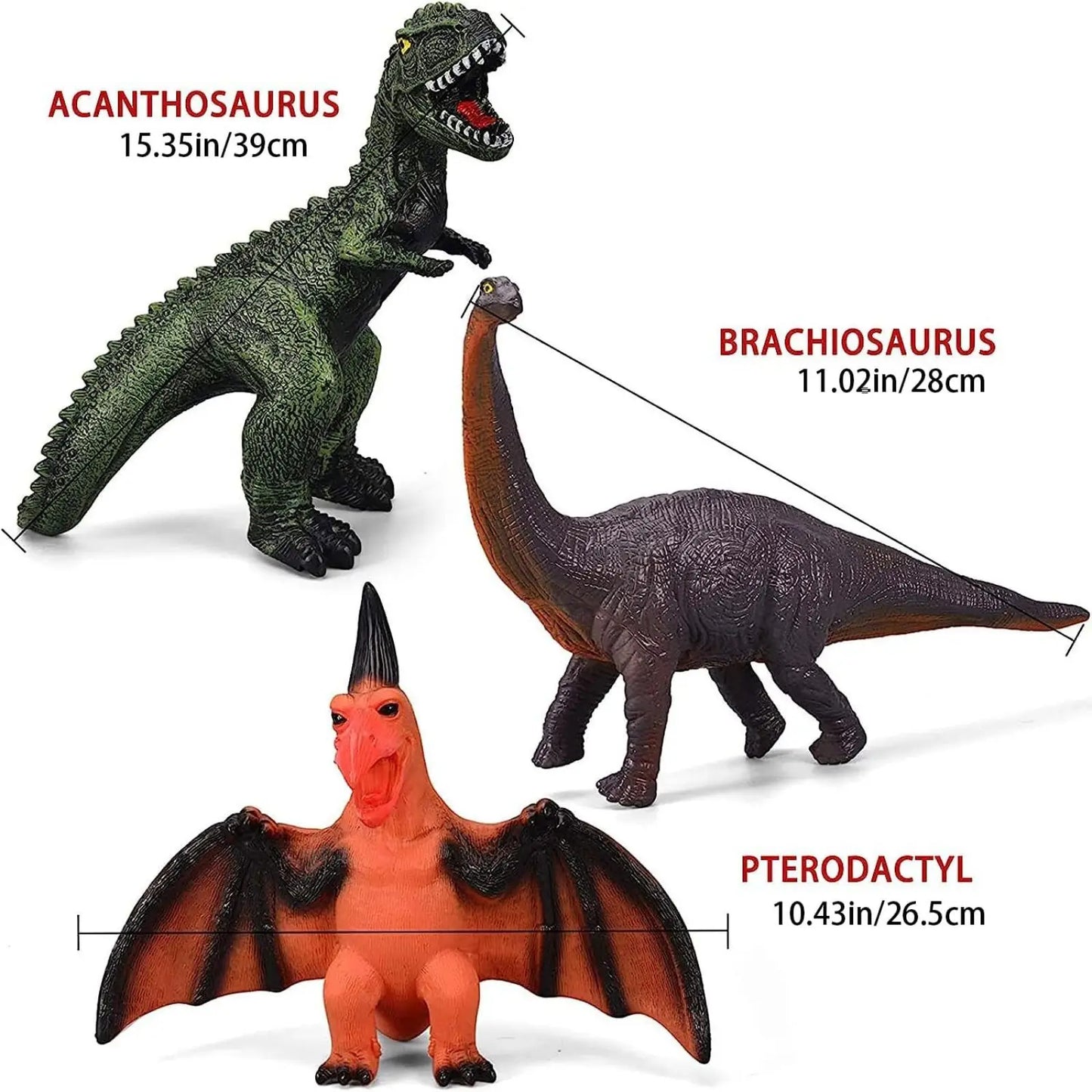 6 Piece Jumbo Dinosaur Toys for Kids - Fun and Safe Play