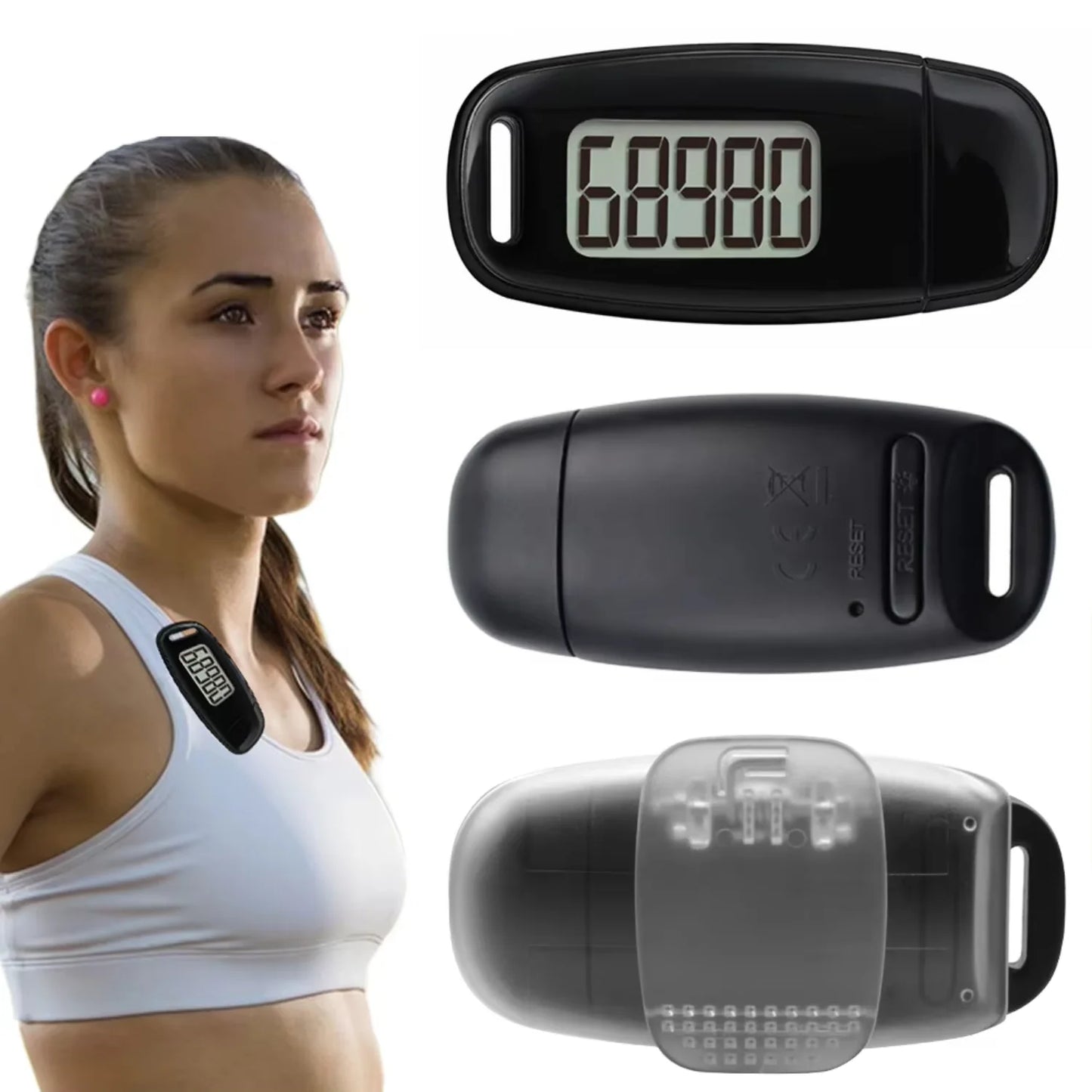 3D Pedometer Portable Digital Pedometer USB Rechargeable