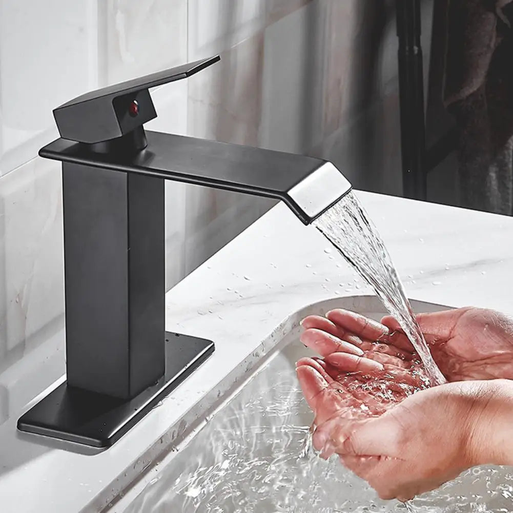 304 Stainless Steel Waterfall Wash Basin Sink Faucet