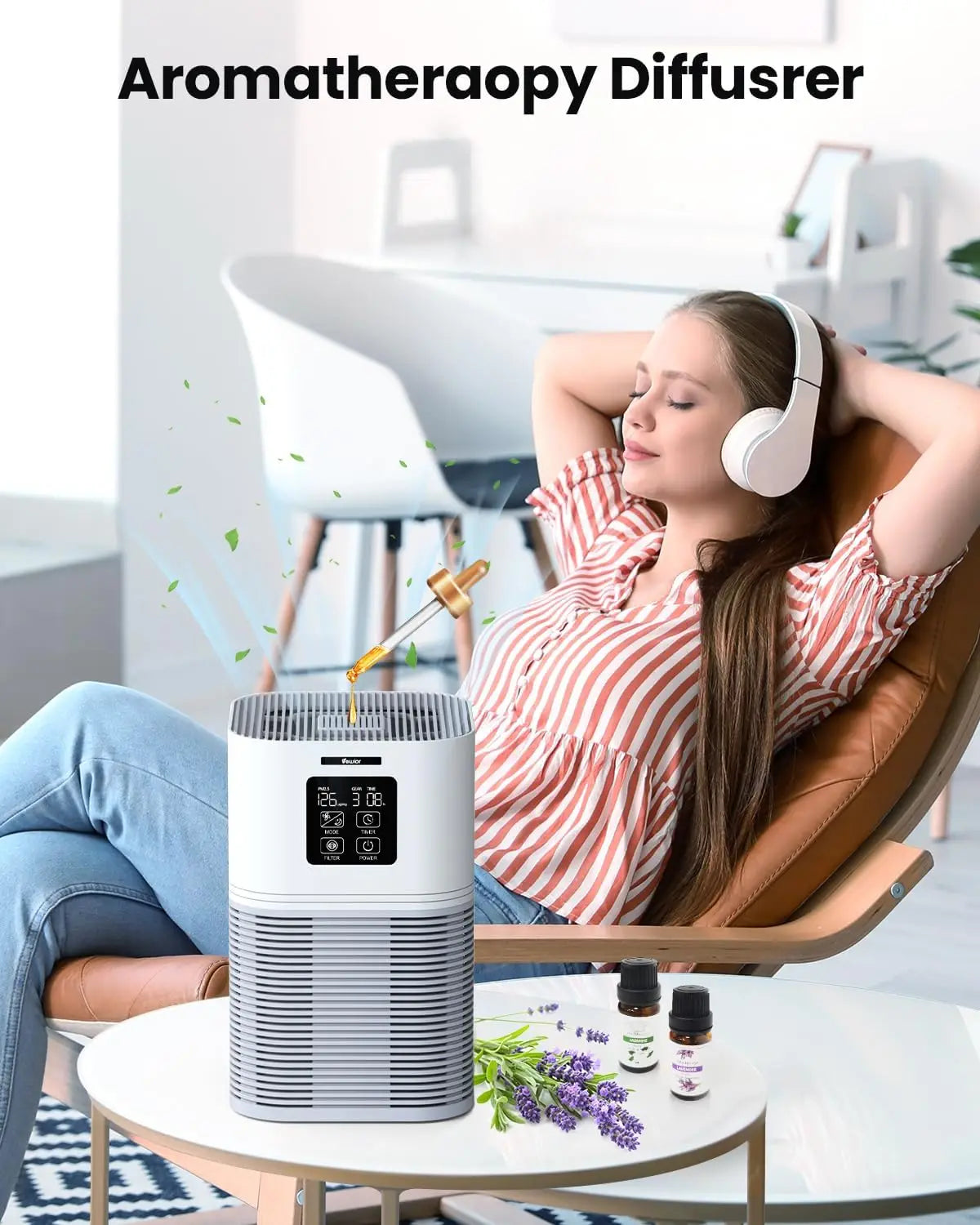 2 In 1 Air Purifier With Aromatherapy And Smart Features
