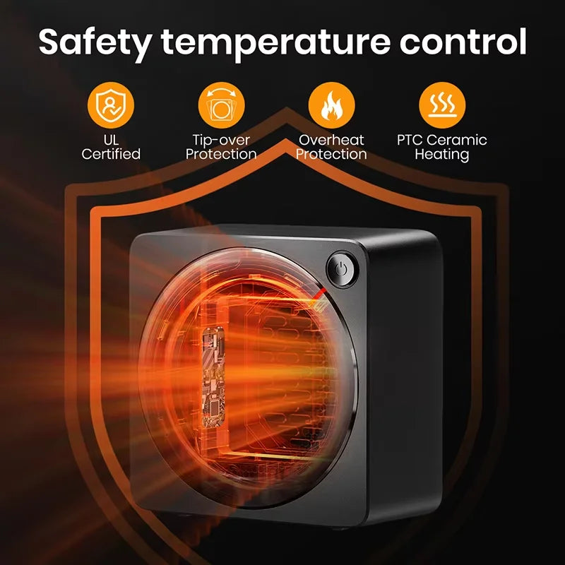 Compact Space Heater for Fast Heating and Safety