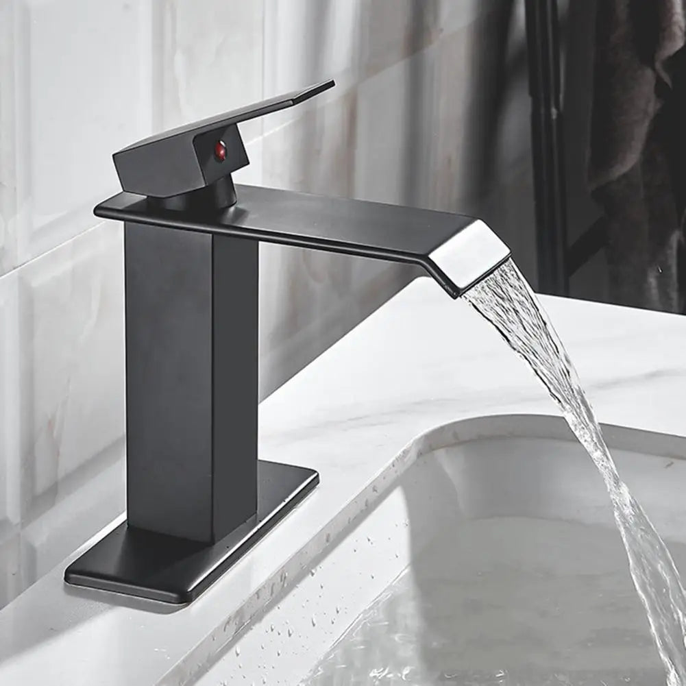304 Stainless Steel Waterfall Wash Basin Sink Faucet