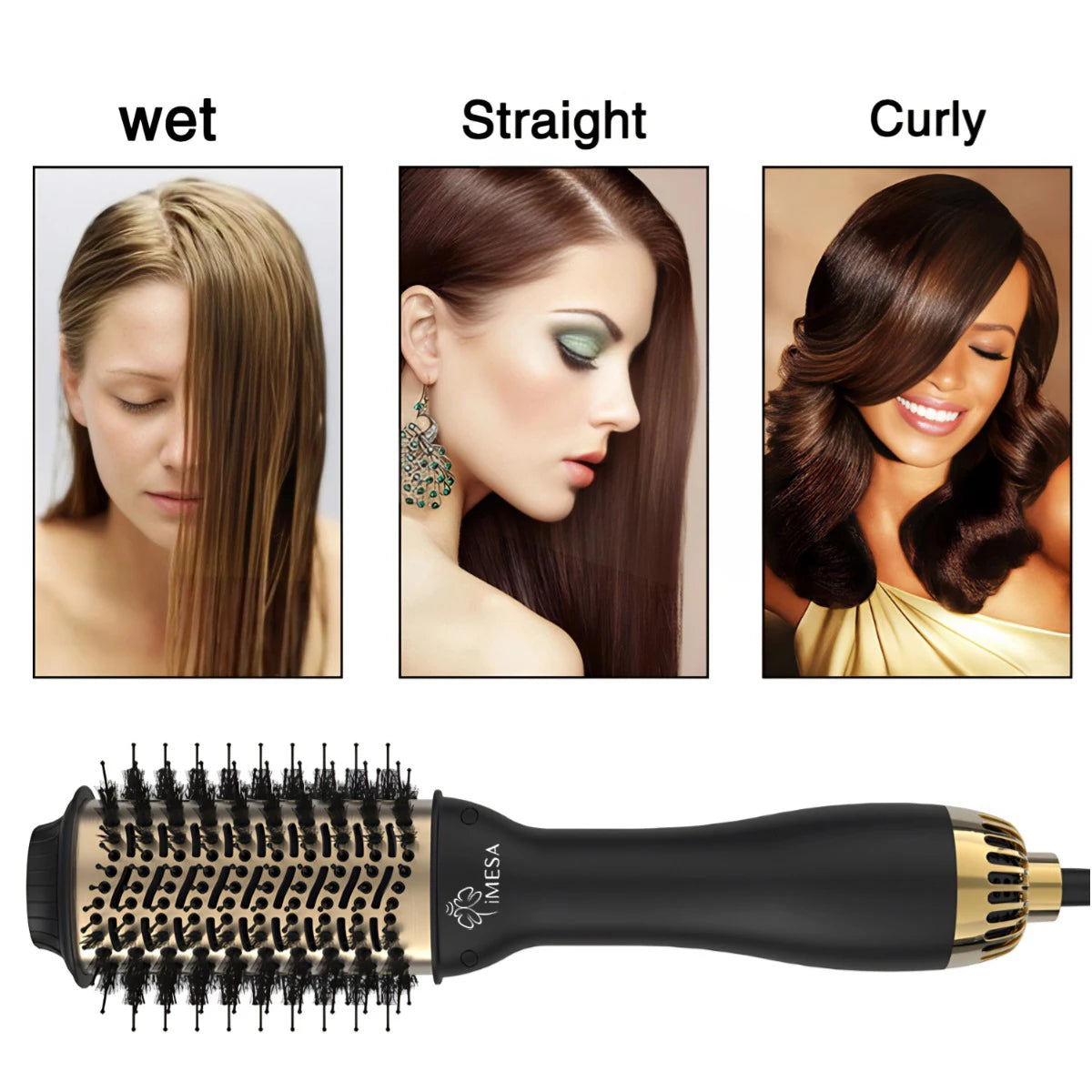 4 In 1 Hot Air Brush Styling Comb for Effortless Hair Care
