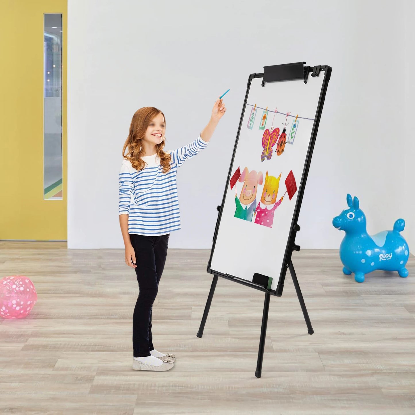 36 x 24 Inches Magnetic White Board Easel Stand for Home Office