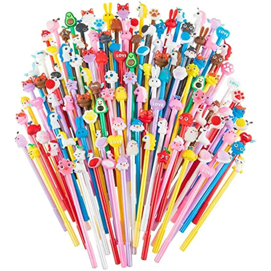 50 Pcs Mixed Gel Ink Pens Bulk Cute Black Ink Stationery